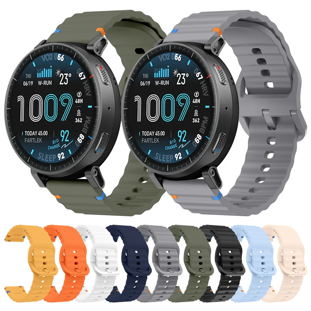 Silikon 20 22mm Armband für Amazfit Active Max 48mm Sportarmband Zubehör Amazfit BALANCE 2 Bip 6 5 Active 2 Armband Correa