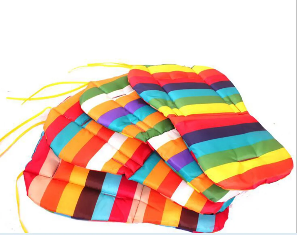 

General Trolley Cart Accessories Rainbow Thickened Cushion For Baby Stroller Car Cart Accessory