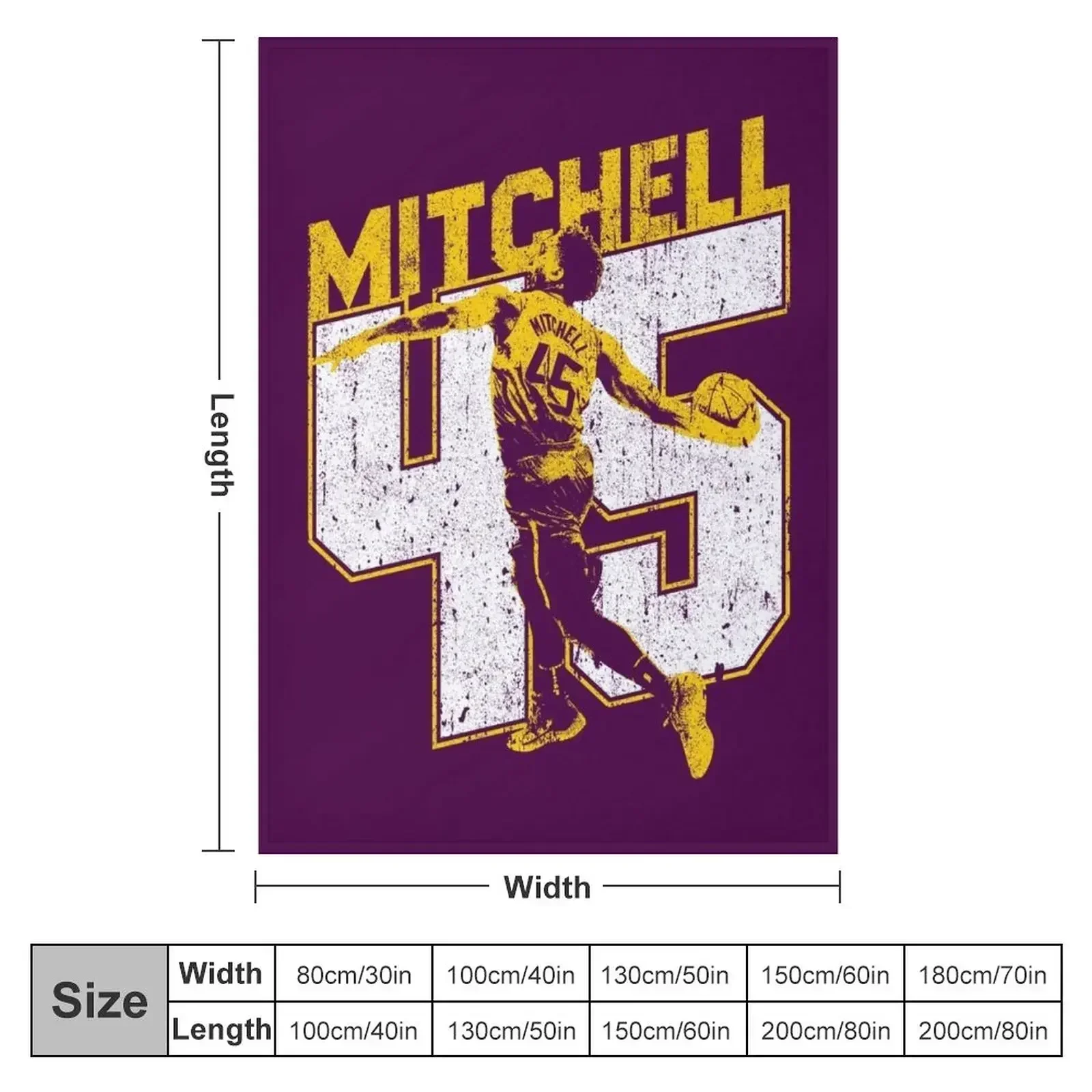 Donovan Mitchell Throw Blanket Furry Soft Big for winter anime Blankets