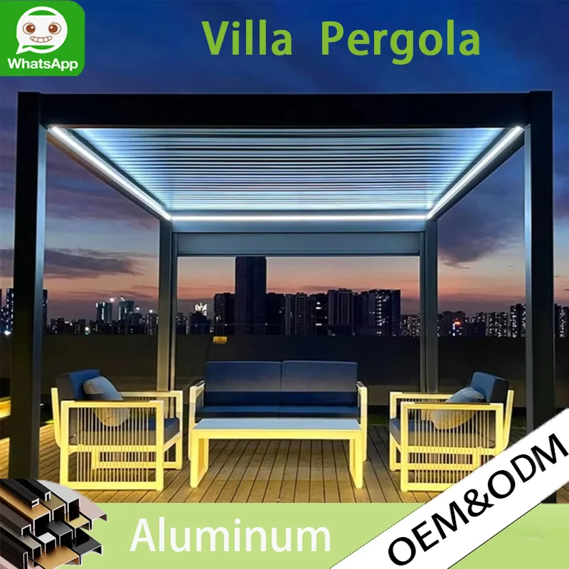 Premium Aluminum Gazebo Smart Electric Waterproof Eco-Friendly Outdoor Canopy for Home Garden Backyard