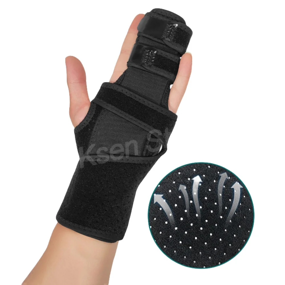 

1-2Pcs Trigger Finger Splint Palm and Wrist Guards for 2/3 Finger Brace with Aluminum Hand Protector Arthritis Tendonitis