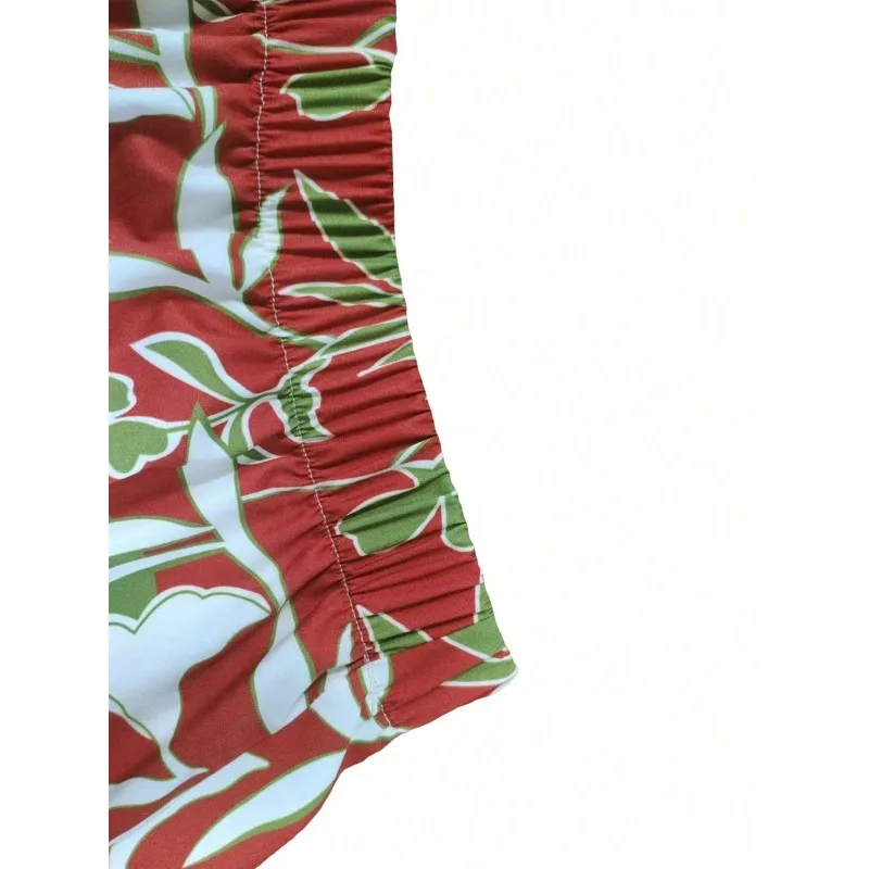 حجم كبير المرأة موضة أنيقة طباعة مرونة الخصر تنورة فام المرقعة تنورة ضئيلة الشارع الشهير عادية الكاحل طول تنورة طويلة