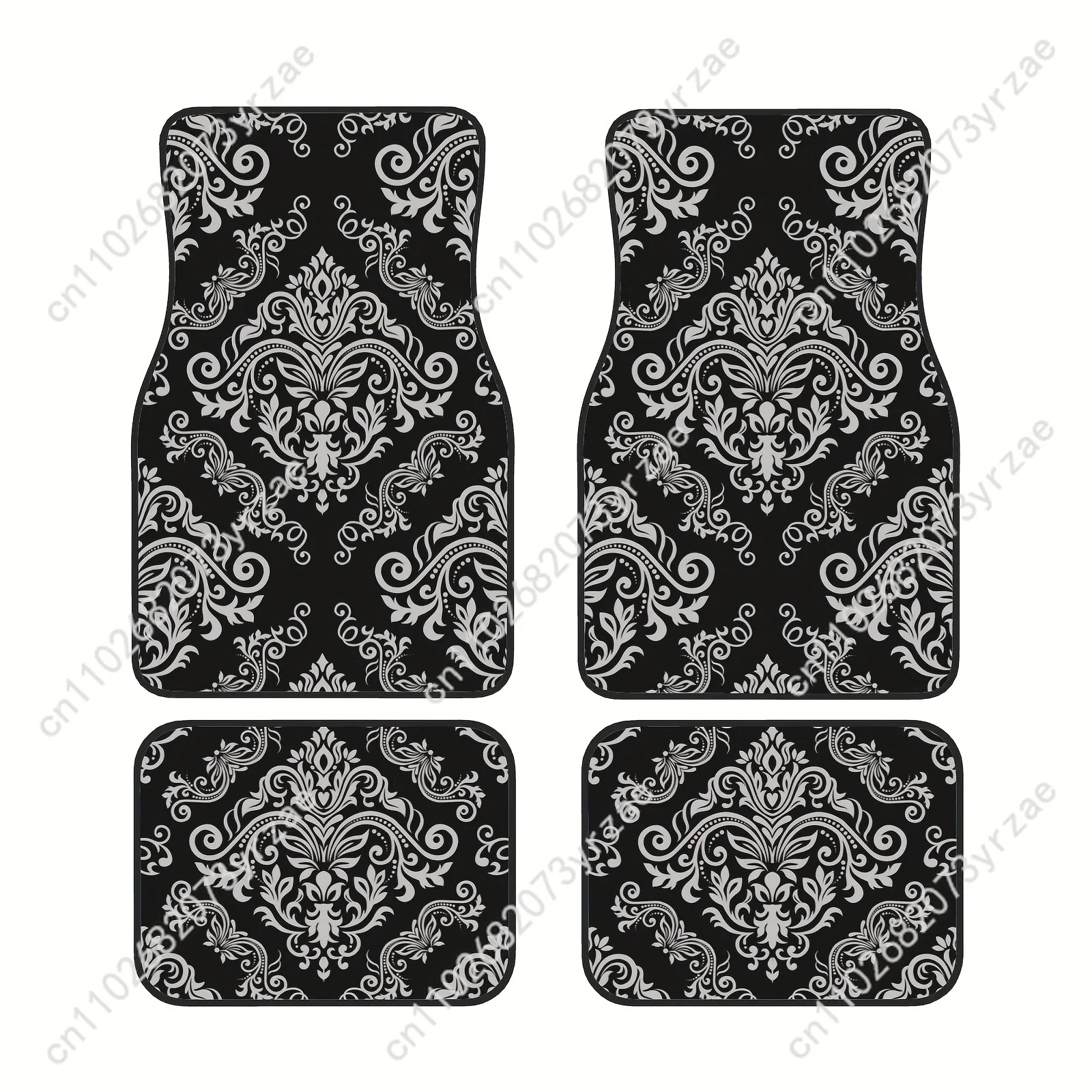 

Retro European 4pcs Universal Car Floor Mats All-Season Fashionable Auto Interio Absorbent Non-Slip Washable Car Floor Mats
