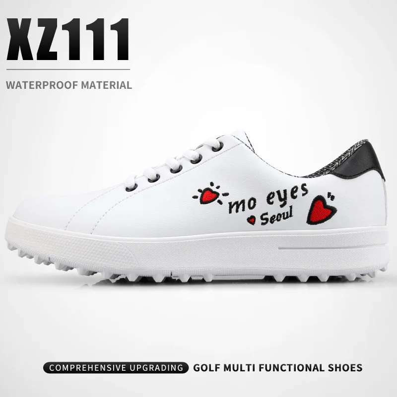 PGM Golf Shoes Women\'s Waterproof Shoes Korean Versatile Little White Shoes Soft and Breathable xz111