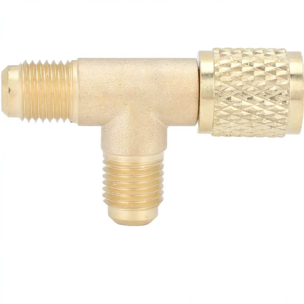 HVAC Charging Adapter 1/4 SAE Fitting For Refrigerant System R134a R22 R12 Air Conditioning Maintenance Connector