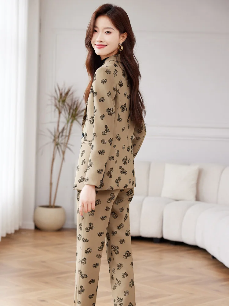 2024Fashion professional womenswear autumn and winter new suit pantsuits highlight the unique temperament to make you unique