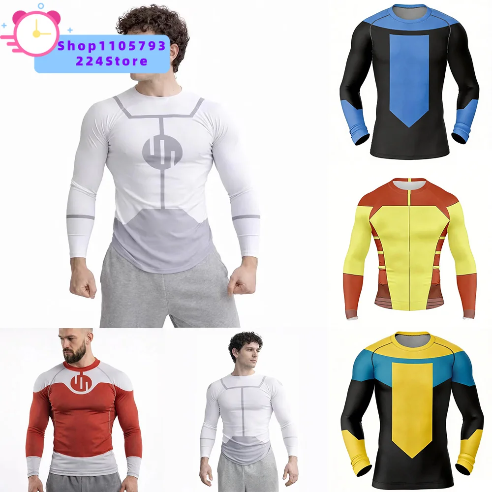 T-shirt de plongée Invincible Cosplay Rash Guard, RashGuard BJJ, manches longues ou courtes, vêtements MMA, pour hommes et femmes, T-shirt de gym Viltrumite, costume.