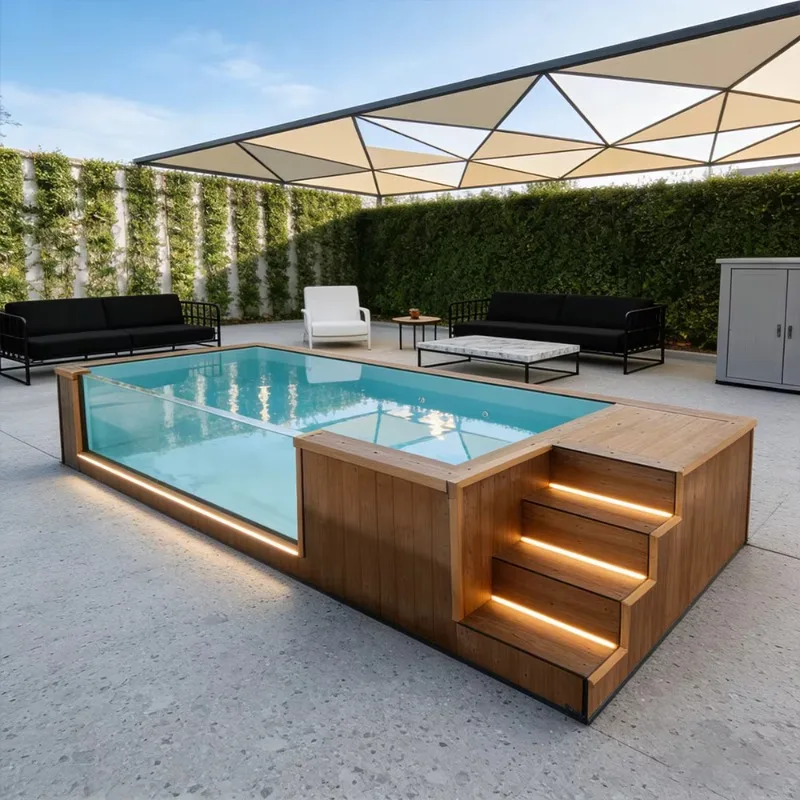 Prefabricated Container Swimming Pool Outdoor Luxury Pool Modular Design for Hotel Villa Garden Resort Use