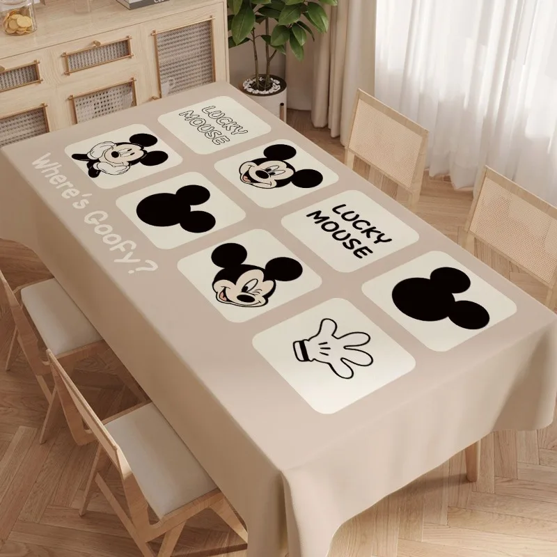 Anime novo mickey minnie toalha de mesa impermeável oilproof padrão dos desenhos animados retangular mesa de jantar tapete de chá doméstico