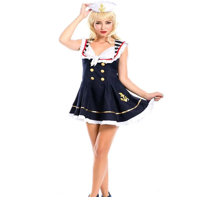 زي Queen Pirate ip للسيدات، زي كابتن رول بلانغ، زي بحار البحرية، زي أداء الهالوين