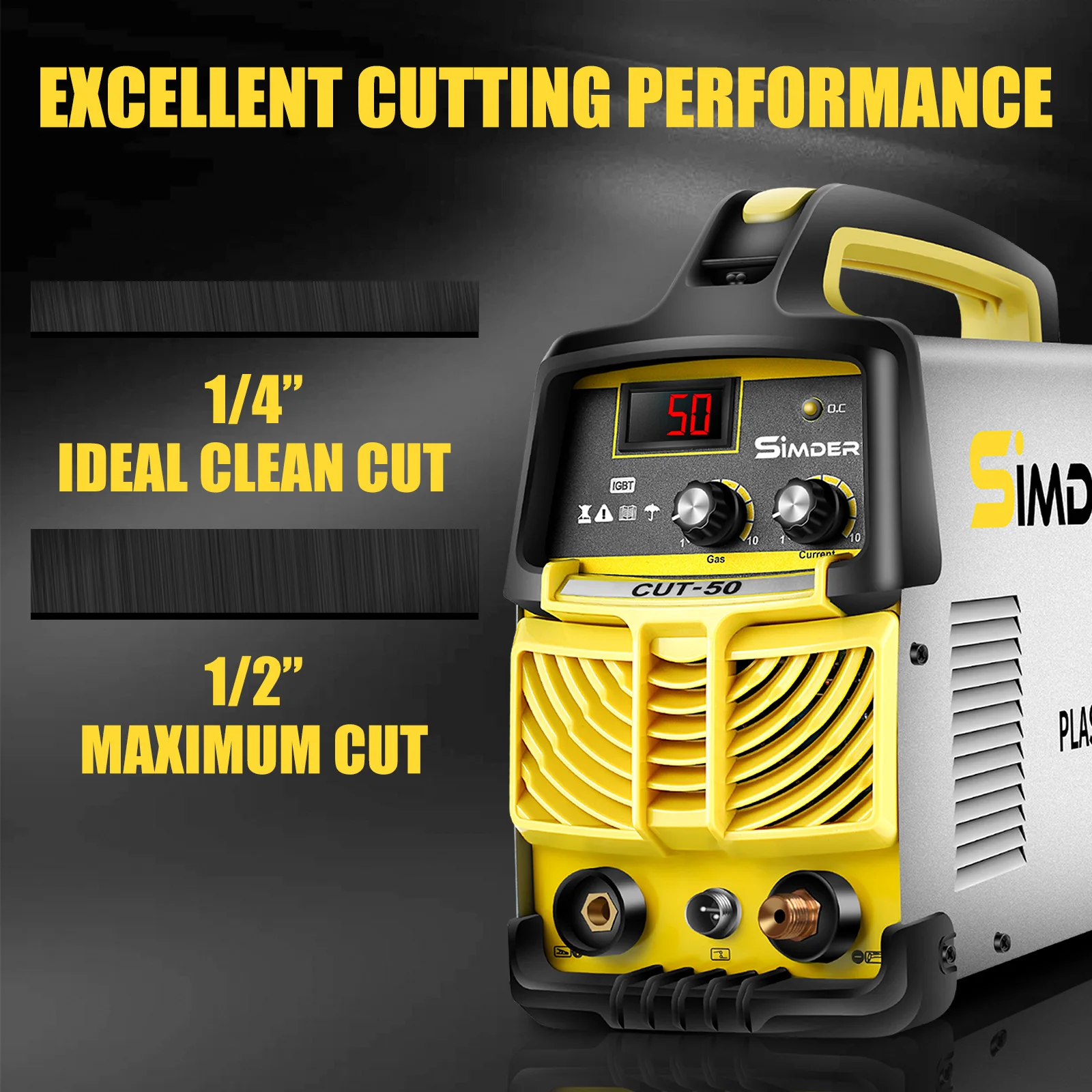 50Amp Plasmasnijder Machine met Dual Voltage 110 V/220 V Non-Pilot Arc 1/2 Inch Clean Cut Plasmasnijapparatuur