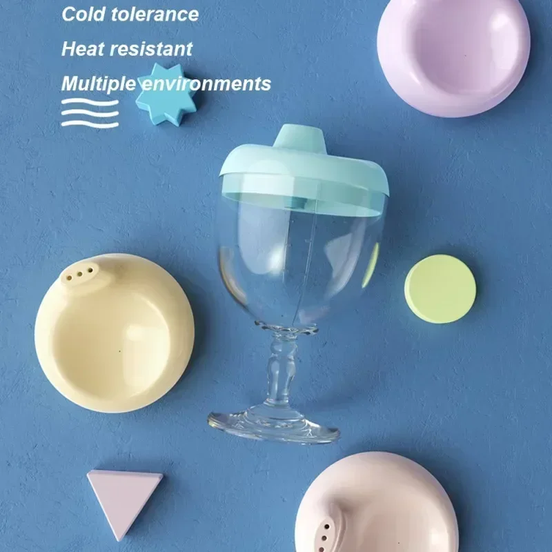 Baby Feeding Drinkware Cup Newborn Learning Hand Shank Bottles Silicone Tableware Toddler Water Bottle Baby Accessories goblet image 2