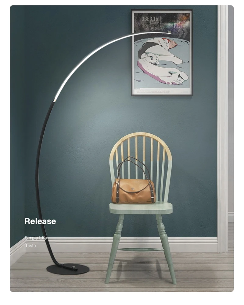 Nordic LED Corner Floor Lamp Simple Black White Floor Light For Dining Room Living Room Bedroom Study Home Decor Stand Light