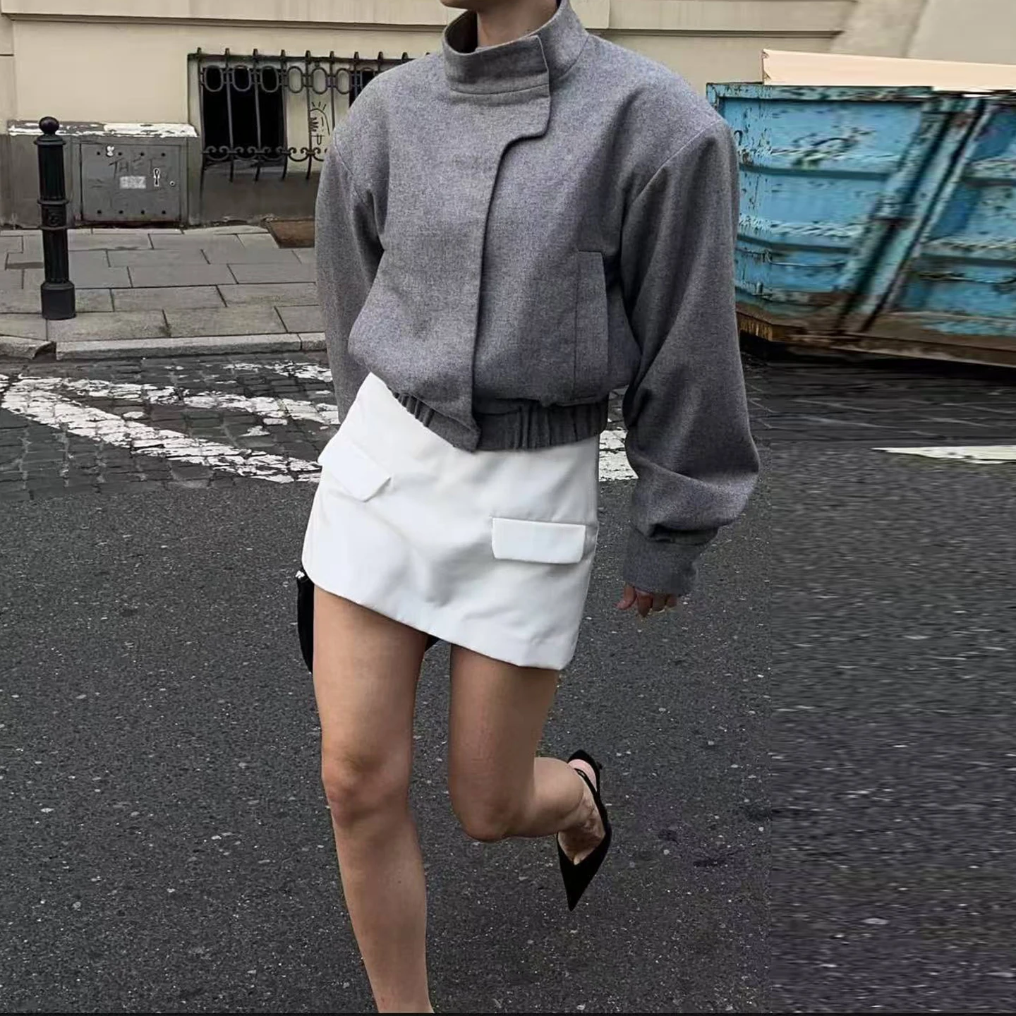 Mantel Wol Sweet Sle untuk Wanita Musim Gugur 2025, Model Fashionable, Cocok untuk Dipakai Sehari-hari, Versi Standar, Lengan Panjang, Kerah Tegak...