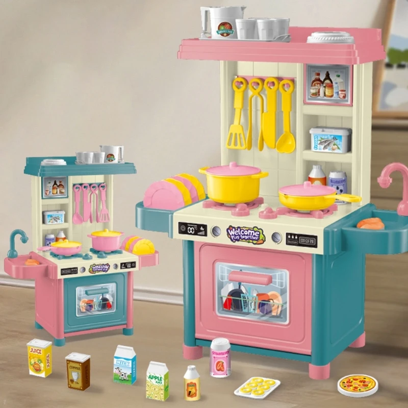 

Детский кухонный игровой набор для ролевых игр, простая сборка для реалистичного приготовления пищи, веселых вечеринок, ролевых
