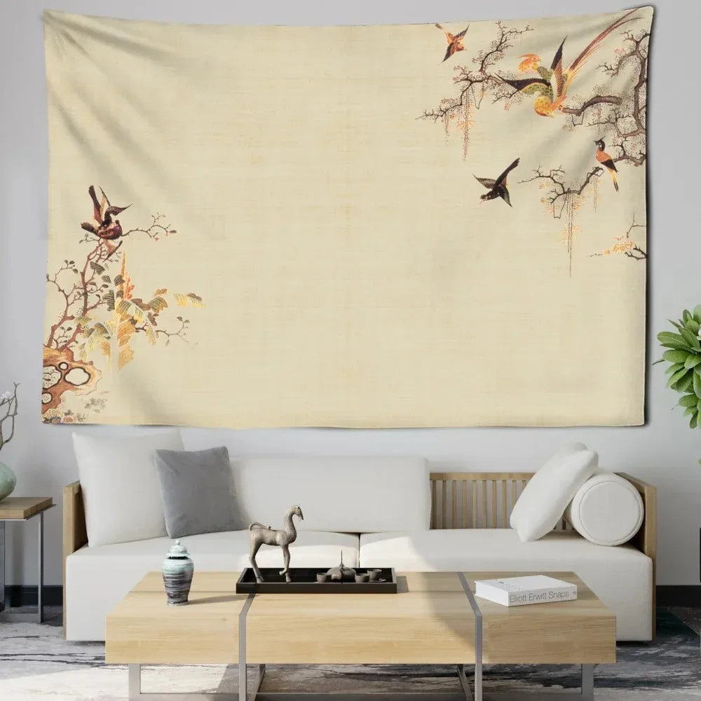 Flowers Birds Landscape Wall Decor Tapestry Home Living Room Tapestry