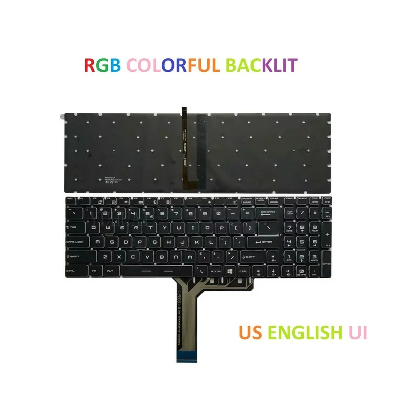 OEM Replacement  New RGB Keyboard for MSI MS-16H8 MS-16K4 MS-16K3 MS-16K2 Colorful Backlight US