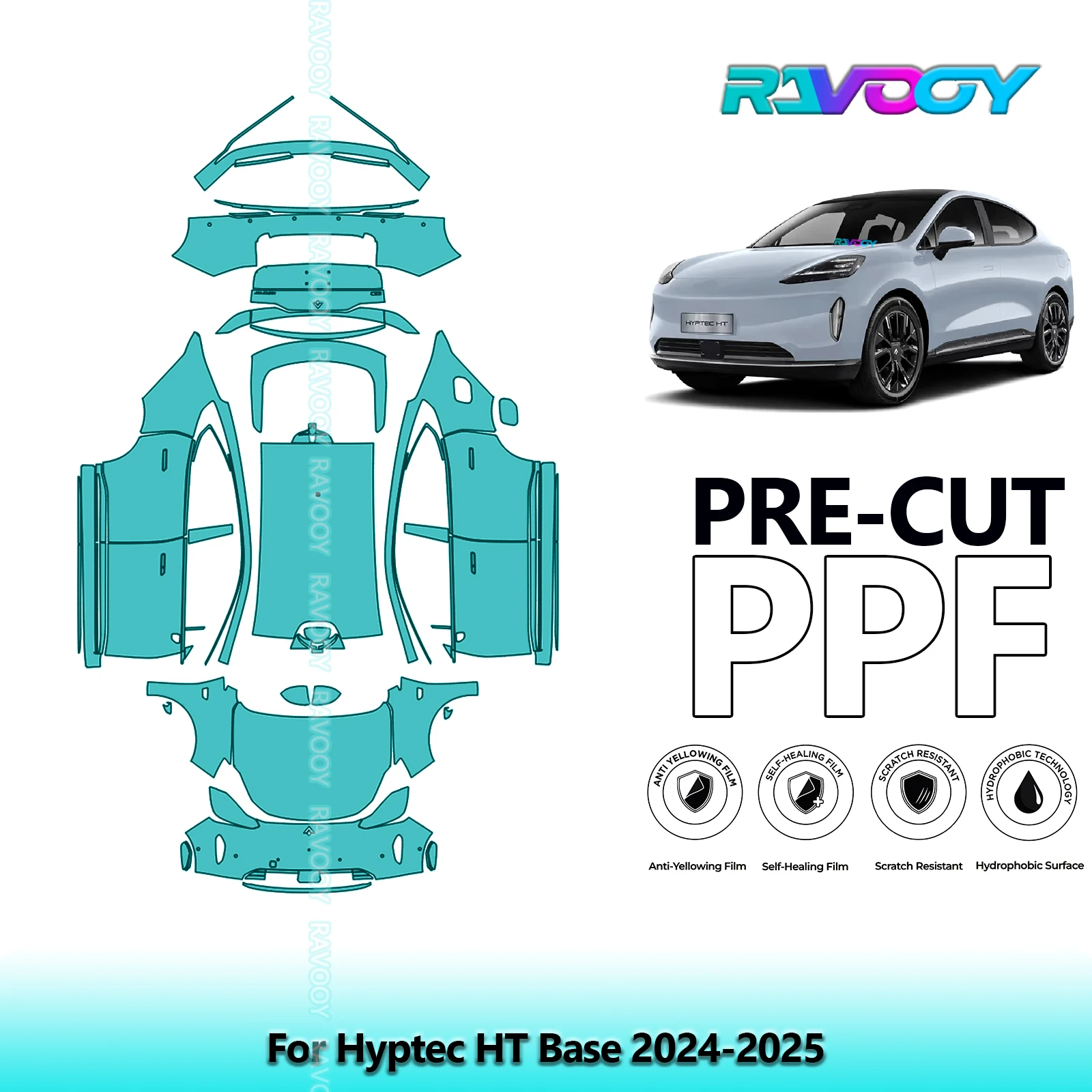 

Full Vehicle Clear Bra Precut PPF Paint Protection Film For Hyptec HT Base 2024-2025