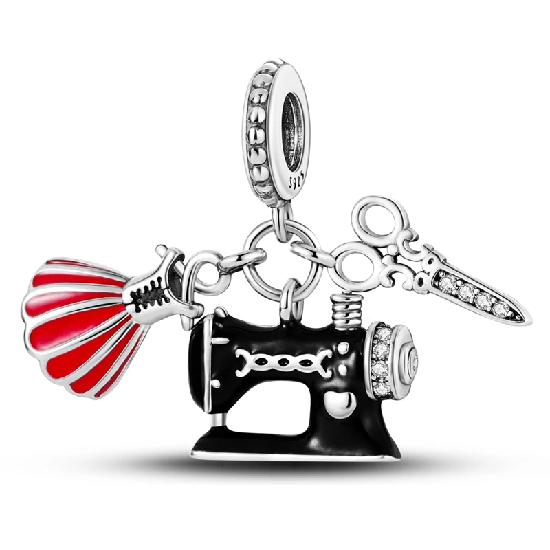 Original 925 Sterling Silver Fashion Design Charms Pendant Fit 3mm Original Bracelet DIY Women Fine Daily Commute Jewelry Gifts