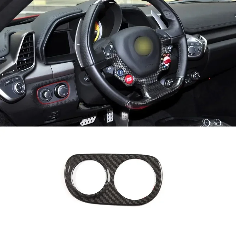 For Ferrari 458 2011 2012 2013 2014 2015 2016 Real Carbon Fiber Car Headlight Switch Frame Cover Trim Interior Car Accessories