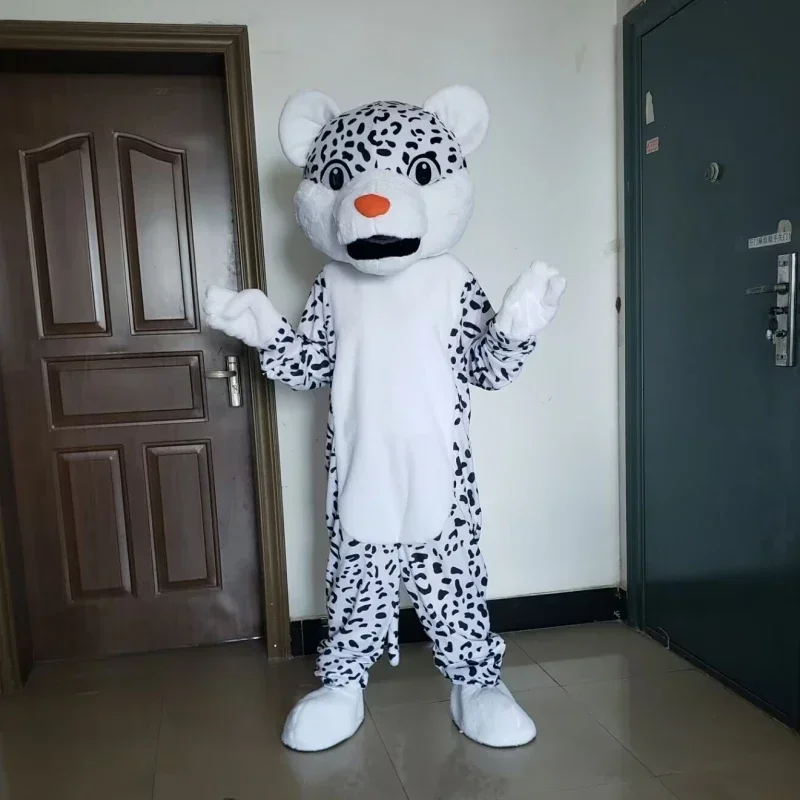 سنو ليوبارد براون النمر زي التميمة مجموعة كاملة الحيوان تأثيري الزي لجميع القديسين كرنفال الدعائم الطرف والاكسسوارات