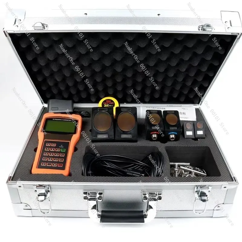 Portable Handheld Ultrasonic Flow Meter, Low Cost Clamp-on Liquid Pipeline Flow Tester