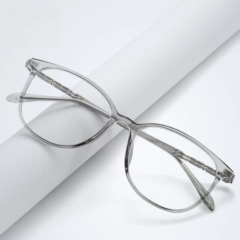 EYORA موضة البيضاوي TR90-معدن الحد الأدنى نظارات للقراءة قصر النظر نظارات مد البصر مكافحة الأشعة الزرقاء نظارات التقدمية اللونية