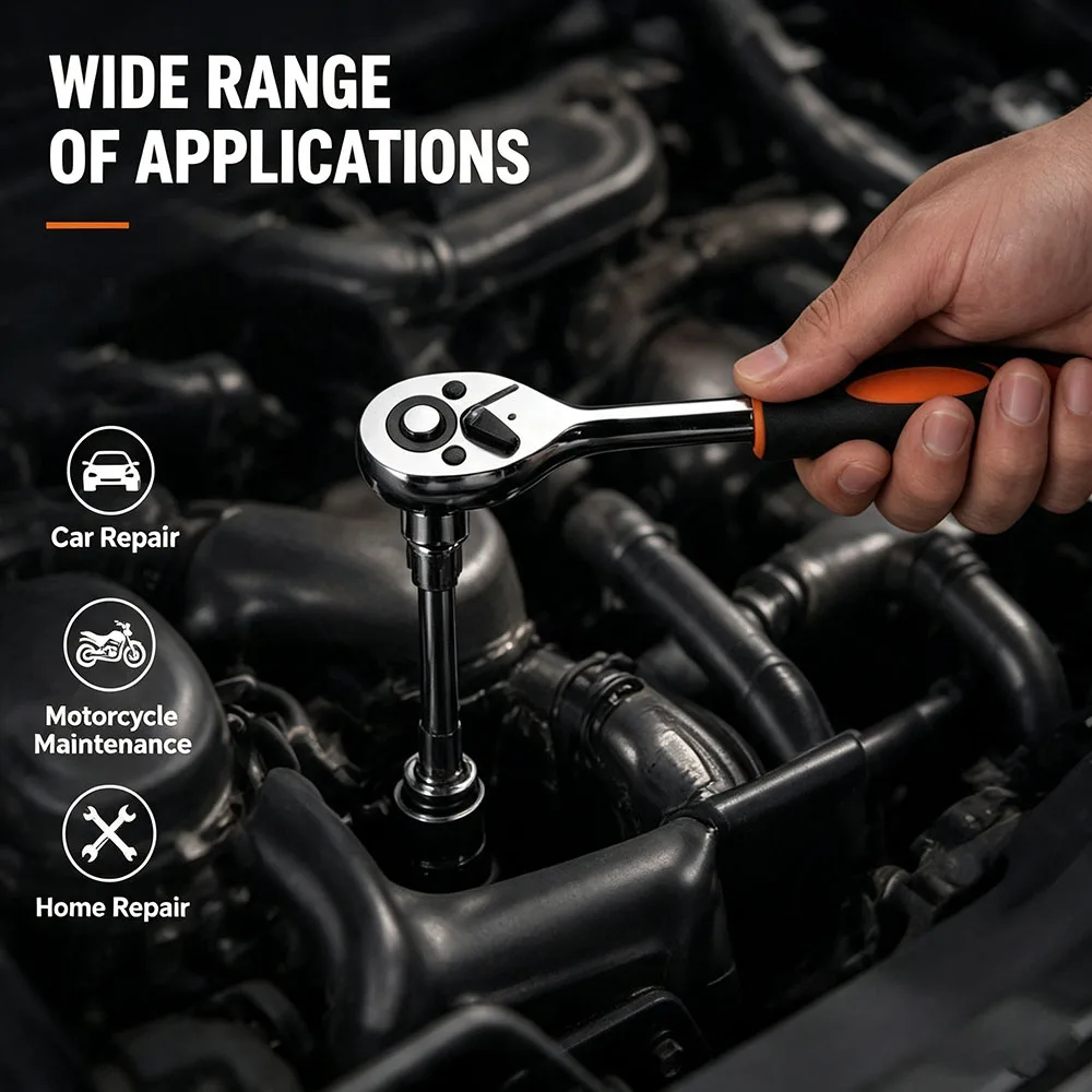 46pcs/Set Auto Mechanical Repair Tool Set Multifunctional With Socket Wrench And Ratchet Set, Auto Repair, Mechanical Toolkit