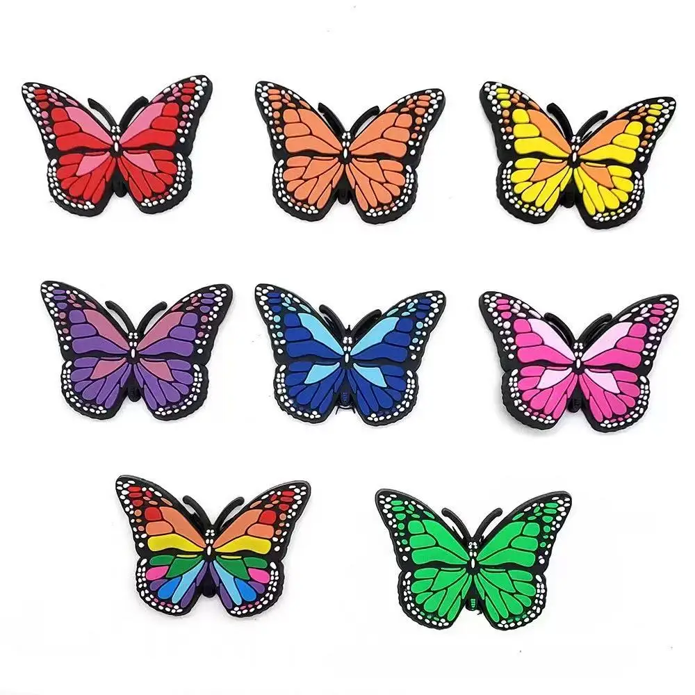 8-100pcs Butterfly Series Shoe Charms For Sandals,Shoe Decoration Accessories Shoe Pins Great Gift For Men Wom