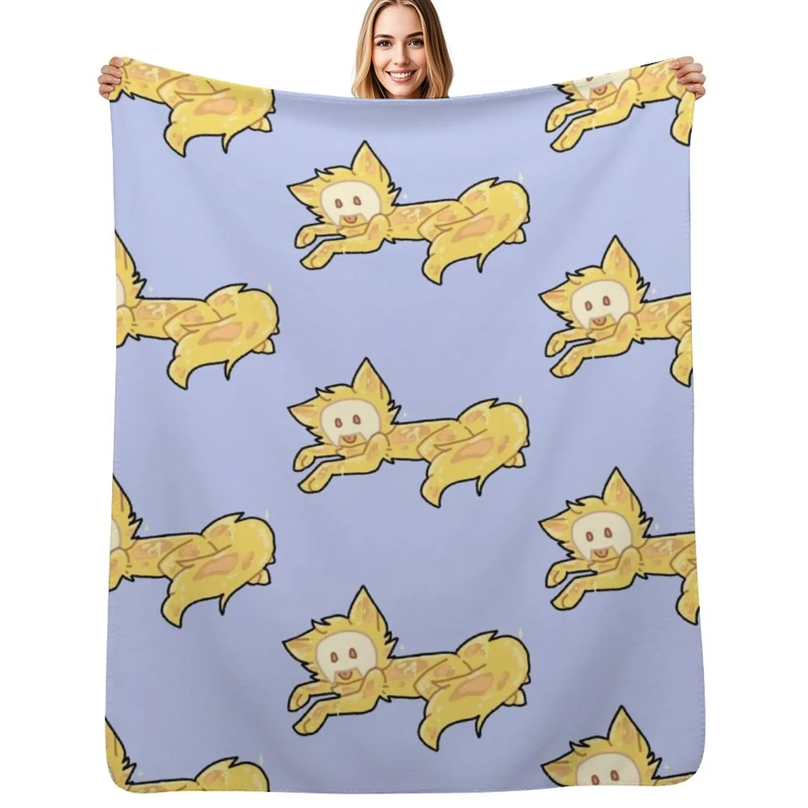 Slime pup (Laying) Throw Blanket Custom Travel Moving Soft Big funny gift Nap Blankets