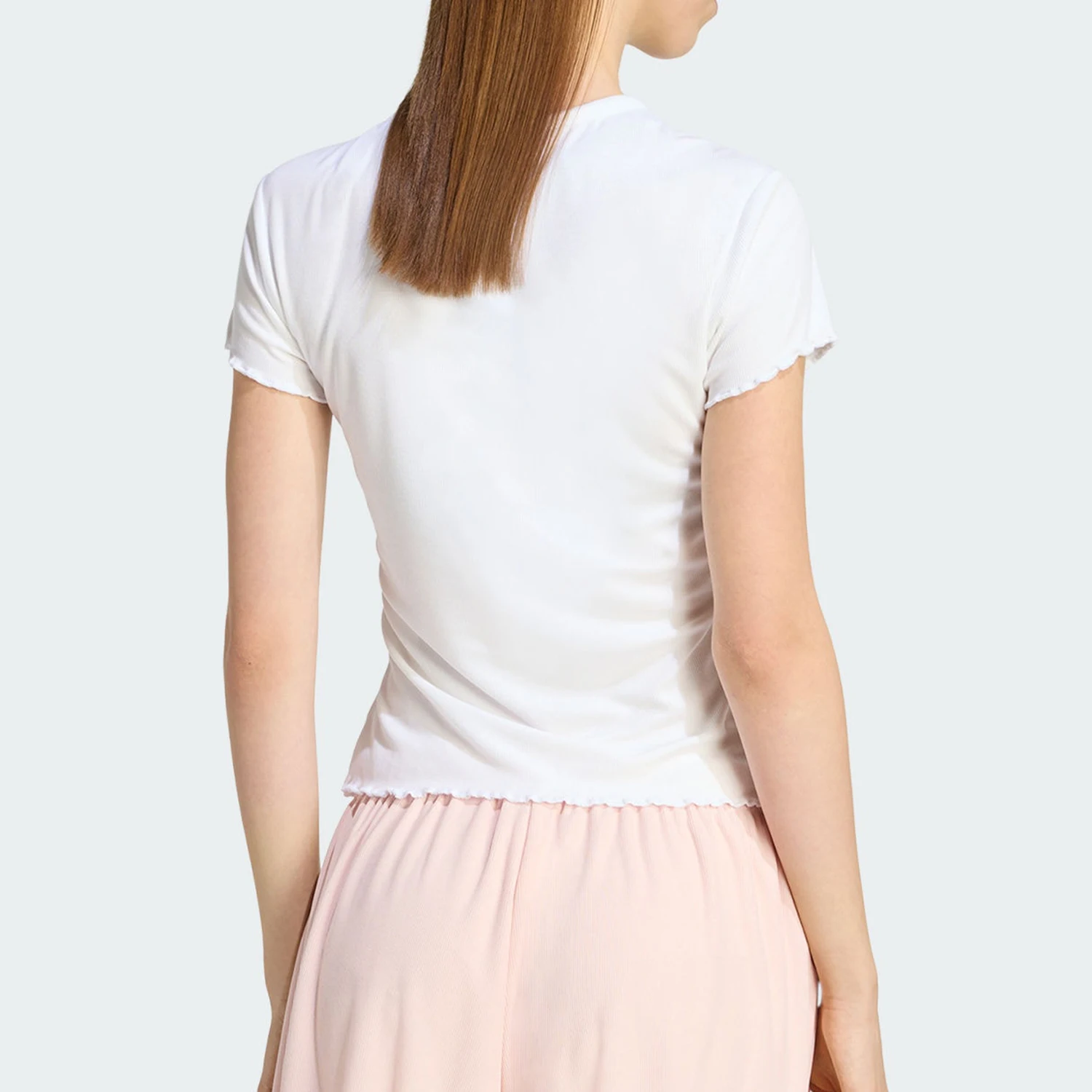 Adidas Authentic Three Leaves Women's Fashion Slim Fit Short Daily T-Shirt KE1107