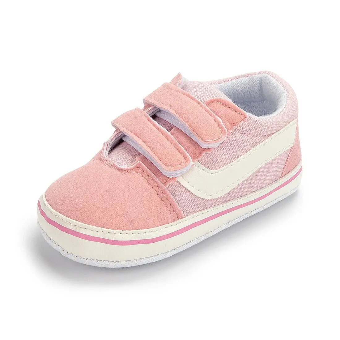 Meckior Baby Canvas Sneakers Klassieke Strepen Casual Baby Boy Meisje Schoenen Anti-Slip Zachte Eerste Wandelaars Baby Unisex Schoenen - afbeelding 1