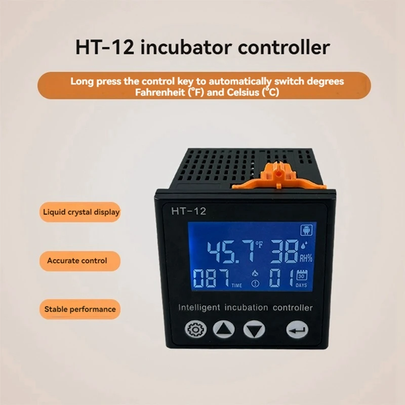 HT-12 LCD Screen Temperature And Humidity Controller  Solar Incubator Controller Temperature Controller Control Table