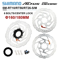 SHIMANO Deore SM RT56 RT26 160mm 180mm RT66 Brake Disc ALTUS RT10 Center Lock Rotor MTB Bike Hyraulic Brake Rotors for XT SLX