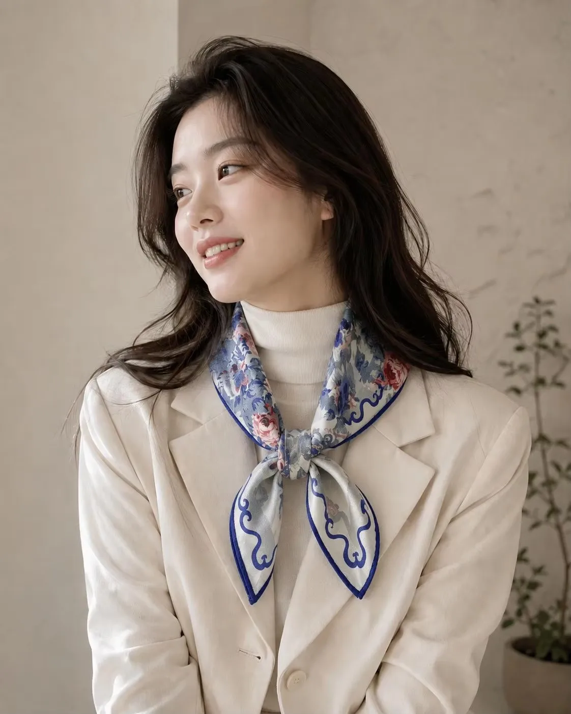 Fashion Brand 70% Wool 30% Silk Scarf for Women Shawls Wraps Scarves Square Pashmina Female Bandana High Quality Kerchief Hijab