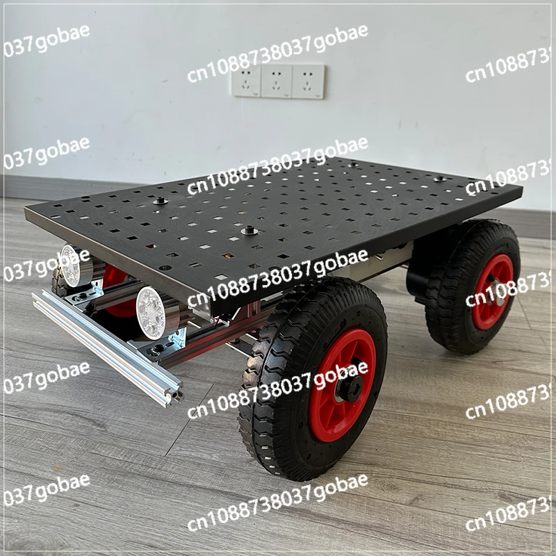 DIY parts, stainless steel heavy-duty metal remote control vehicle, stable transportation, high-power flatbed truck