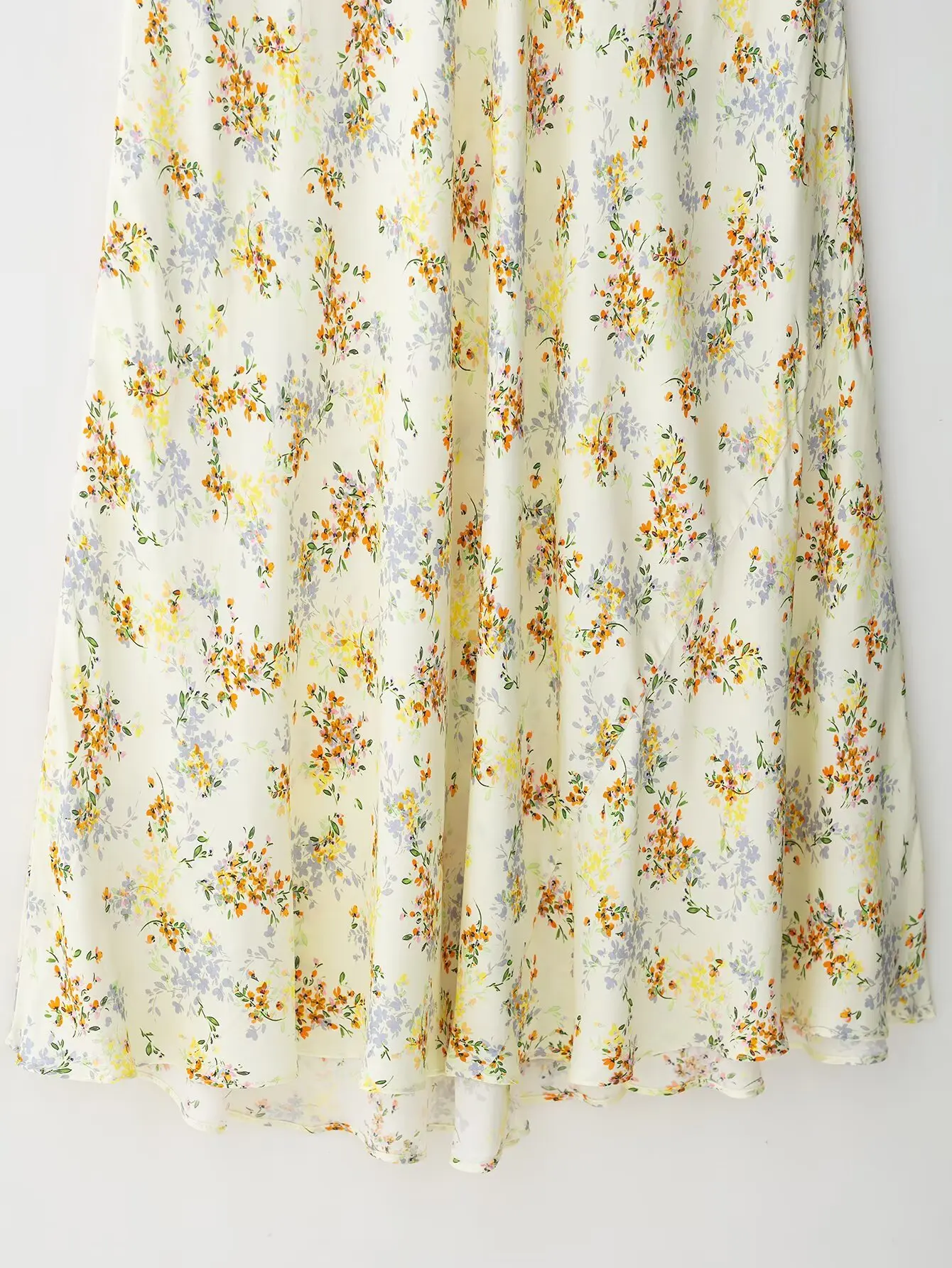 2025 new summer women's casual fashion slim print satin suspenders sleeveless sway collar long dress