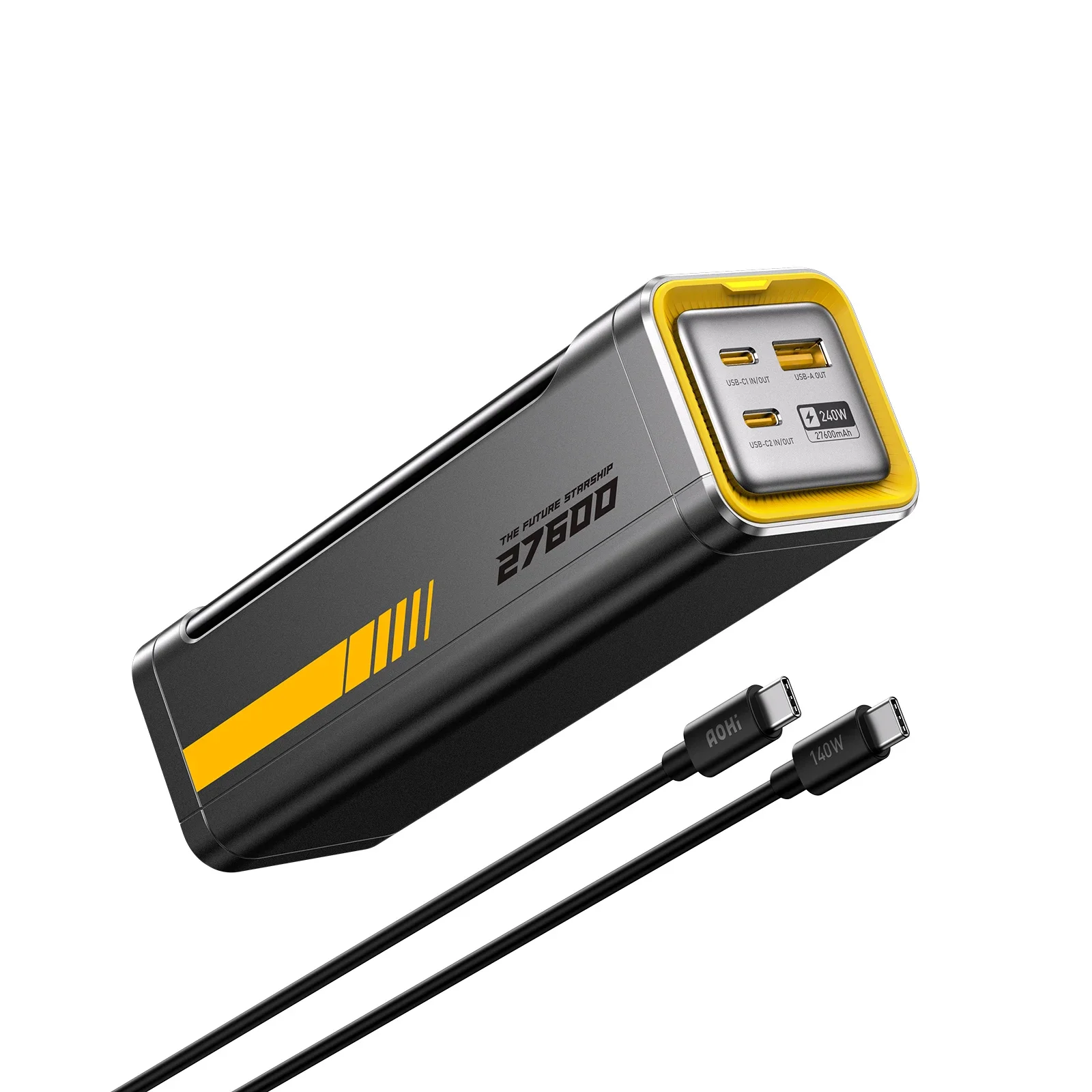 

Aohi The Future Starship 240 Вт, 27,600 мАч, внешний аккумулятор со светодиодным дисплеем и кабелем C-C длиной 3 фута