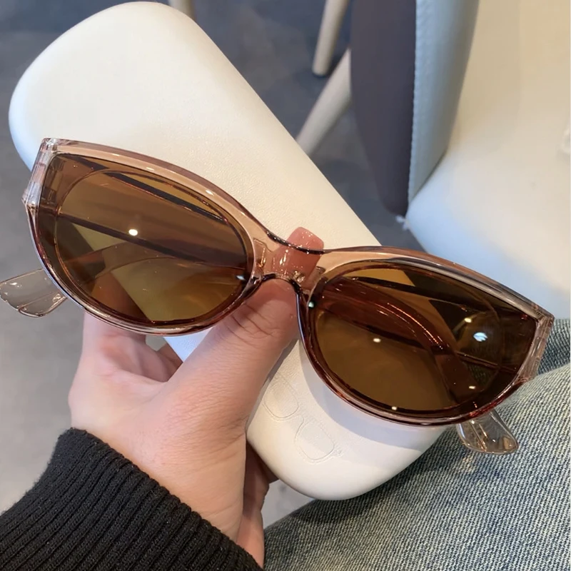 1/4 قطعة موضة صغيرة عين القط النظارات الشمسية خمر العلامة التجارية مصمم نظارات شمسية الإناث متعدد الألوان نظارات UV400 Gafas دي سول
