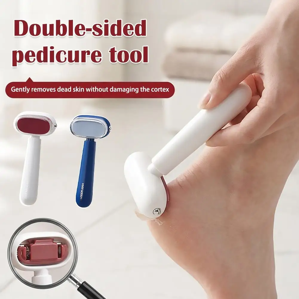 Dual Sided Foot Scraper Pedicure Tool Removable Head Foot File for Dead Skin Callus Remover Portable Home Foot Care Tool