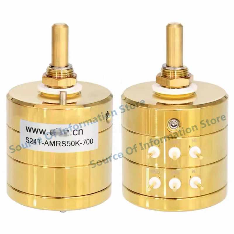 1PCS S24T-AMRS100K-700 Resistor Stereo 24 Step CD Amplifier Volume Duplex10K 50K 100K 250K Potentiometer