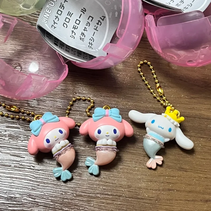Bandai Gashapon Toys Pendant Mint Edition Kuromi MyMelody Pochacco Cinnamoroll TuxedoSam Action Figure Doll Toys Gifts for Kids