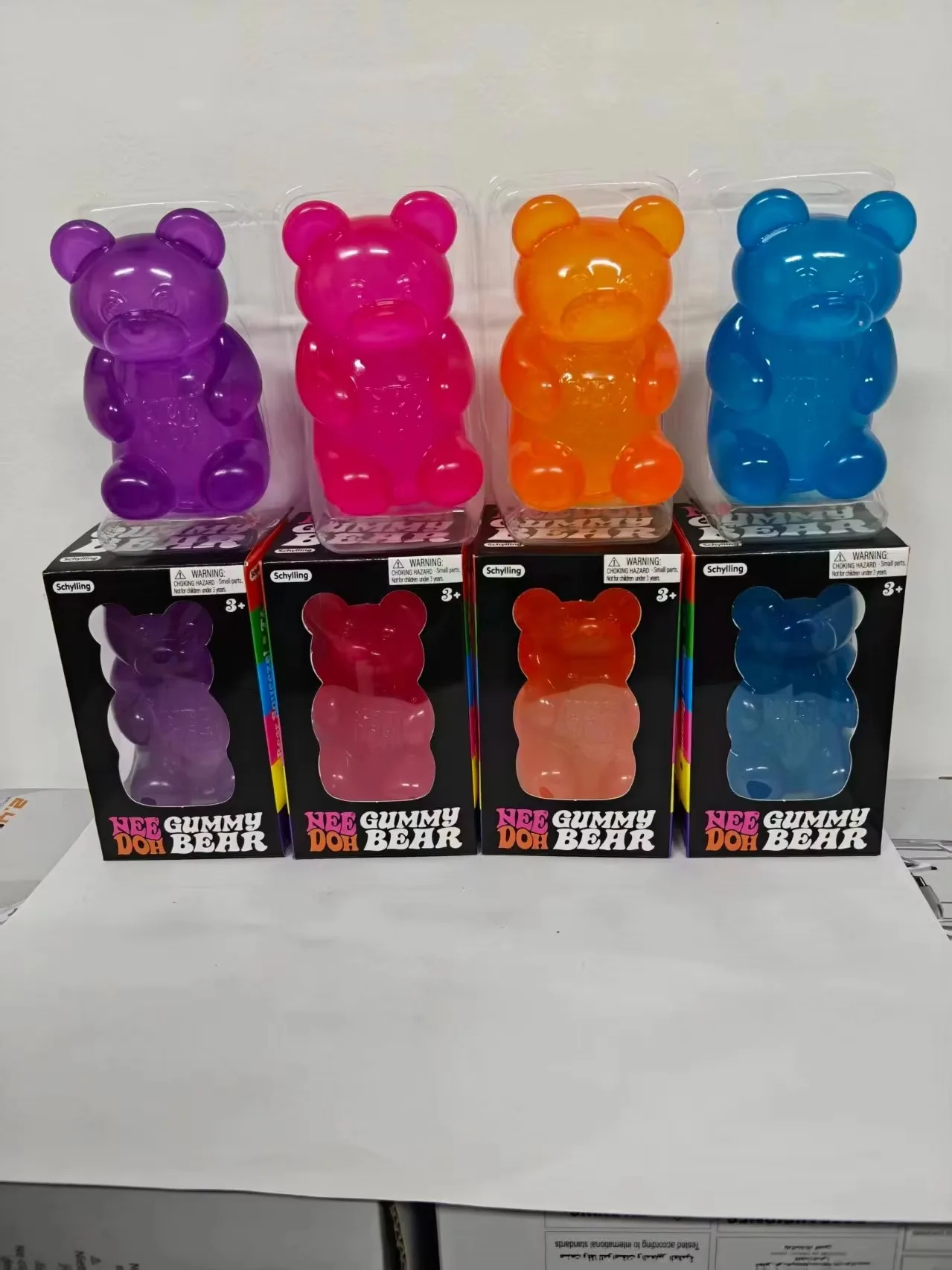 30PCS Cute Gummy Bear Squeeze Stress Relief Toy Soft Squishy Fidget Toy Colorful Translucent Anxiety Relief for Kids Adults