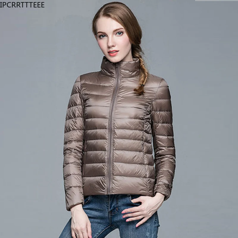 2023 90% White Duck Down Jacket Women Autumn Winter Coat Thin Ultra Light Slim Warm Jacket Windproof Down Coat