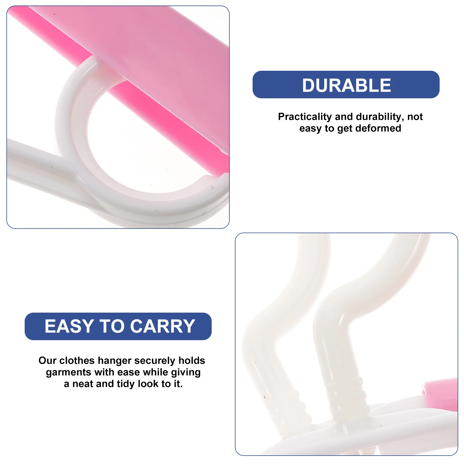 

10pcs Adjustable Clothes Heavy Duty Space Saving Plastic Hangers For Shirts Coats Sweaters Ties Pants Closet Storage Wardrobe