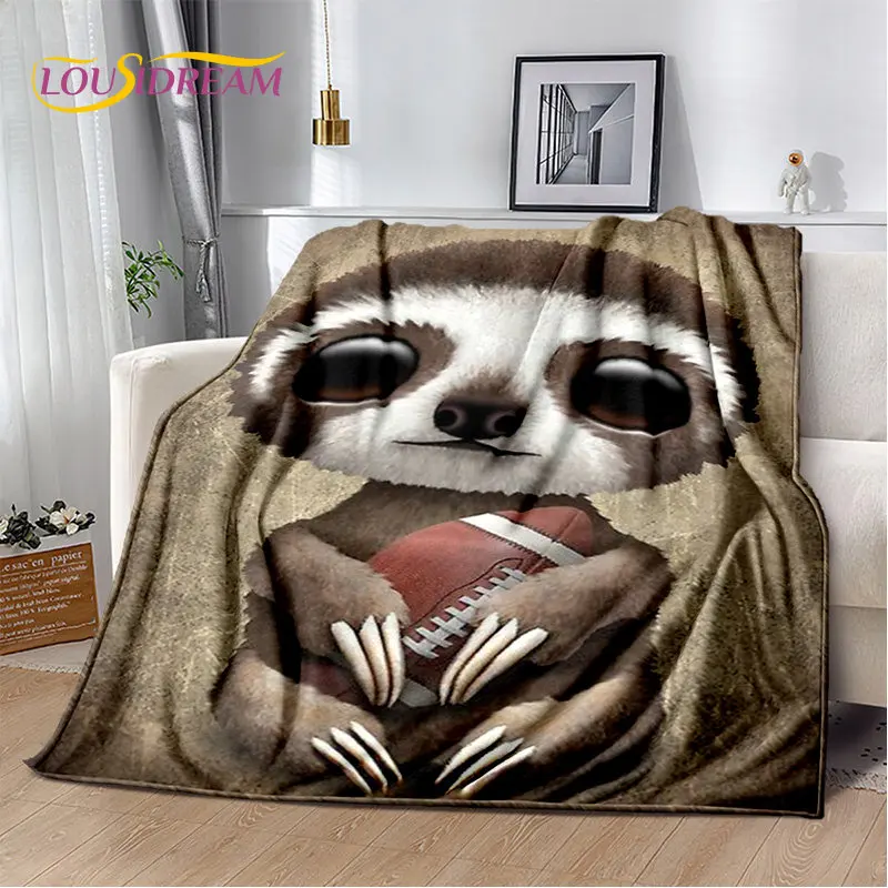 Cute Sloth Series Cartoon Soft Plush Blanket,Flannel Blanket Throw Blanket for Living Room Bedroom Bed Sofa Picnic Cover Kids 3D