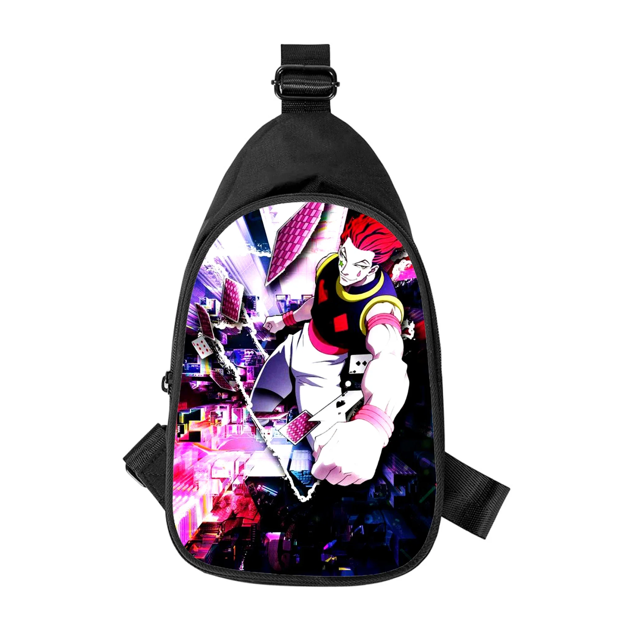 Hisoka HUNTER × HUNTER-Sac de poitrine croisé pour homme et femme, sac de taille d'école pour mari, sac de poitrine pour homme, sac initié en alertes onale, impression 3D, nouveau