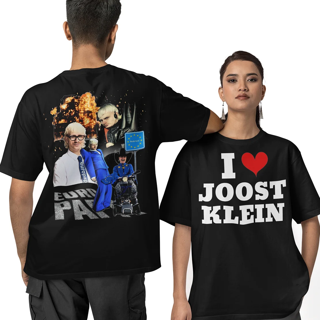 2024 Eurovisions I Love Joost Klein europapa Outfit Shirts for Men Women Europapa double print couple Vintage Cotton t shirt