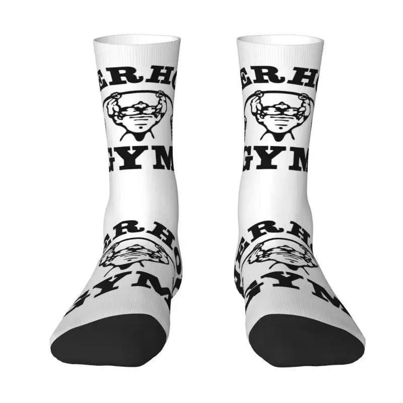 Powerhouse Gym Mens Crew Socks Unisex Funny Fitness Building Muscle Spring Summer Autumn Winter Dress Socks