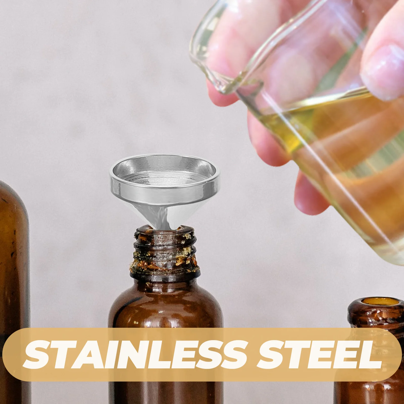

Mini Stainless Steel Funnel For Essential Oils Perfume Liquid Transferring Small Bottle Filling Tool Funnel For Cosmetics Baby